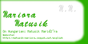 mariora matusik business card